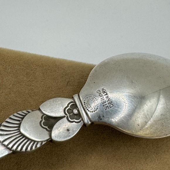 George Jensen Sterling Silver Demitasse 3 3/4” Spoon - Picture 4 of 12